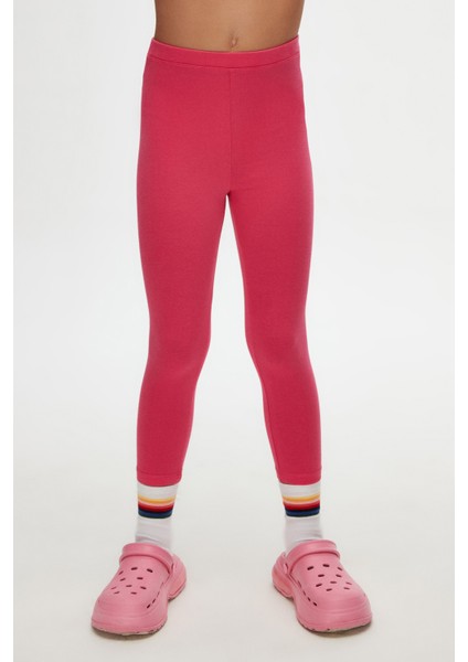 Fuşya Basic Kız Çocuk Yazlık Tayt fiyatları