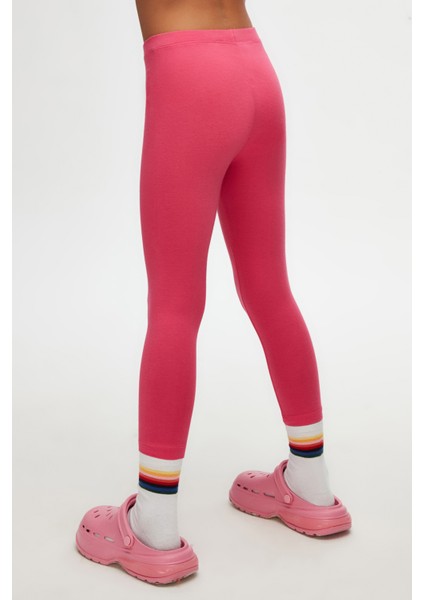 Fuşya Basic Kız Çocuk Yazlık Tayt fırsatları