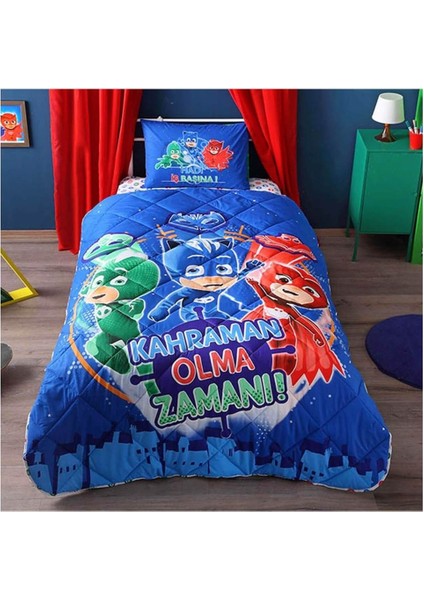 Pj Masks Yorgan Seti Yastık Hediyeli