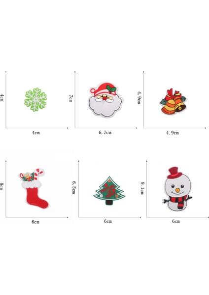 Günlük Sırt Çantası,noel Yamaları Demir On Işlemeli 18PCS Noel Ağacı Noel Baba Sevimli Aplikler Dıy El Sanatları Elbise Süslemeleri Dikmek (Yurt Dışından) fırsatları