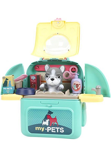 Günlük Sırt Çantası,hayvanlar Karikatür Evcil Hayvan Oyuncakları Gerçekçi Pet Veteriner Sırt Çantası Oyuncak Oyna Pretend Veteriner Seti Kedi Köpek Bakımı Oyun Seti - Köpek (Yurt Dışından)