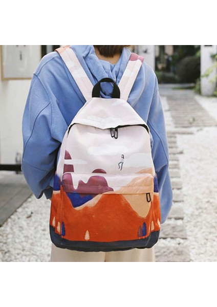 Günlük Sırt Çantası,kadın Tuval Seyahat Sırt Çantası Kadın Sırt Çantası Genç Kız Için Okul Çantaları Sırt Çantası Mavi + Siyah (Yurt Dışından) fiyatları