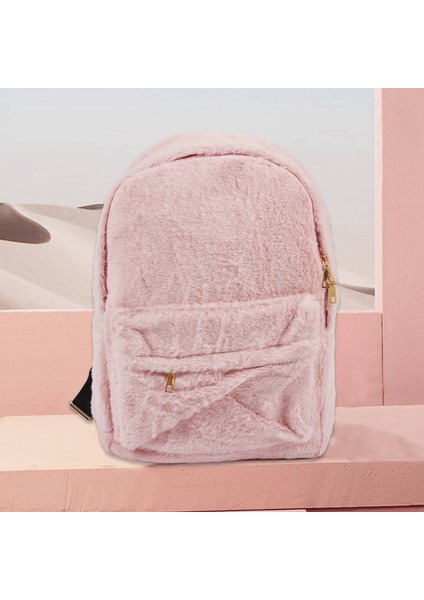 Günlük Sırt Çantası,kadın Yumuşak Suni Kürk Peluş Sırt Çantası Omuz Çantası Okul Çantası Kalp Kolye ile (Pembe) (Yurt Dışından) indirimleri