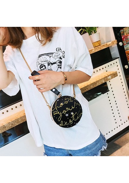Günlük Sırt Çantası,lüks Moda Mavi Gezegen Desen Kadife Yıldız Top Omuz Çantası Kadın Küçük Yuvarlak Kadife Çanta Kişilik Kadın Çanta Küresel Tote Siyah (Yurt Dışından) fırsatları