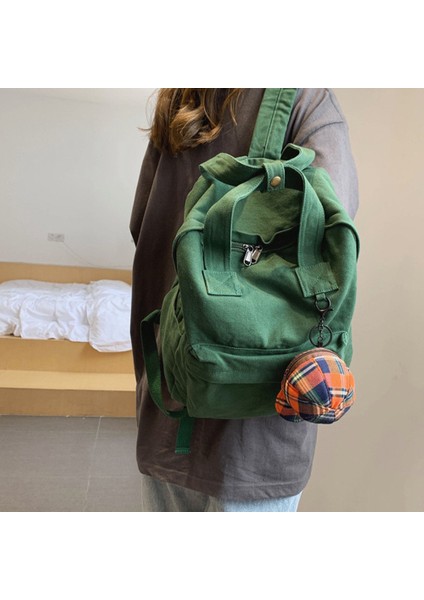 Günlük Sırt Çantası,kadın Sırt Çantası Moda Kanvas Ortaokul Öğrencisi Okul Çantası, Büyük Kapasiteli Seyahat Sırt Çantası Yeşil (Yurt Dışından) indirimleri