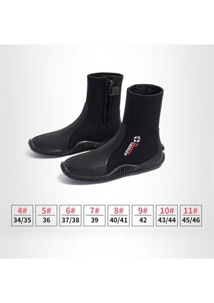 5mm Dalış Botları Çok Işlevli Soğuk Su Ayakkabıları Için 36 (Yurt Dışından)