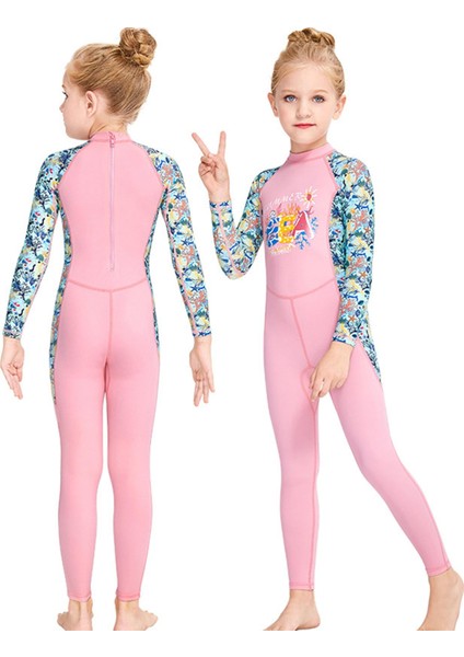 Çocuklar Wetsuit Mayo Fermuar Kollu Tam Takım Yaz Scuba M (Yurt Dışından)