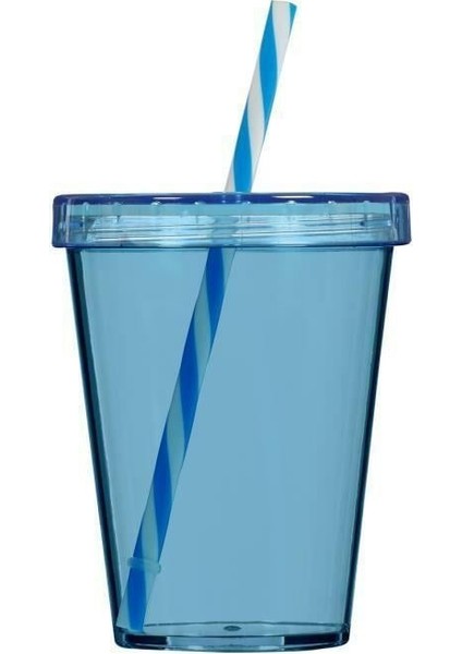 470 cc Mavi Renk Pipetli Bardak