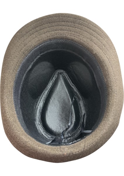 Unisex trilby Ingiliz Kasket Fötr Şapka -Kahverengi modelleri