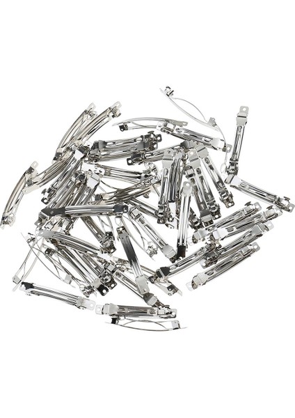 50 Fransız Tokaları Saç I Yay El I Aksesuarları 9 x 78MM Gümüş 1 (Yurt Dışından)