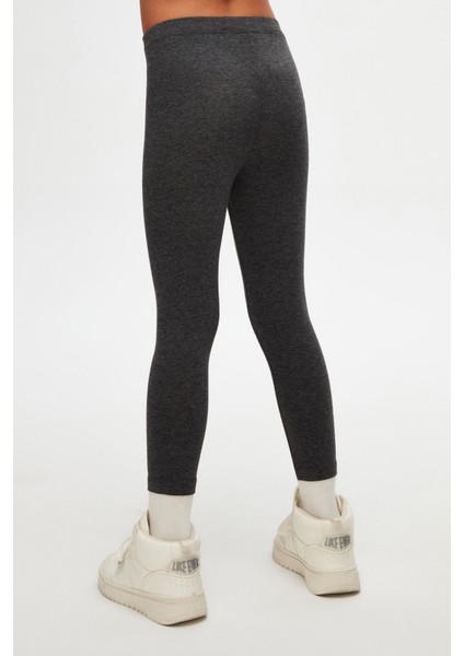 Antrasit Basic Kız Çocuk Yazlık Tayt fırsatları