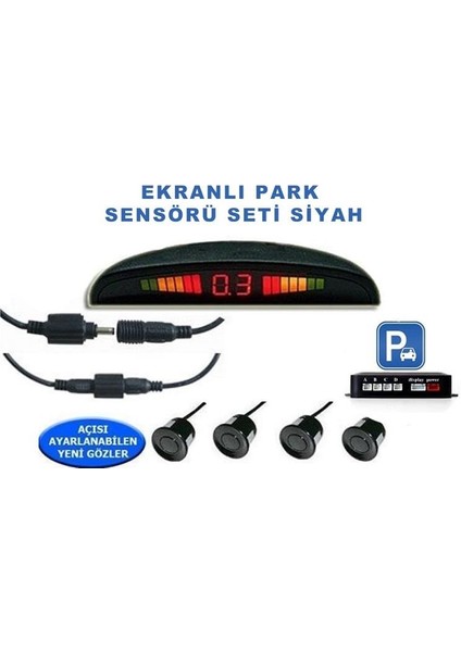 PARK SENSÖRÜ SES İKAZLI+OVAL GÖSTERGELİ (SES AYARLI) (22 MM) SİYAH