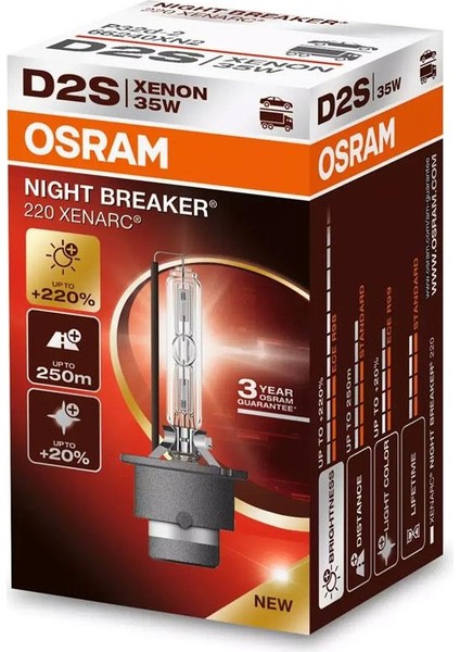 Far Ampulü Xenon D2S 35W Night Breaker Xenarc 220 66240XN2