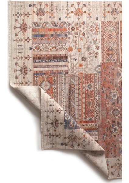 7/24 Vintage Tarzı 80 x 150 Toz Barındırmaz Viskon Yolluk Halı 1266-KMK fiyatları