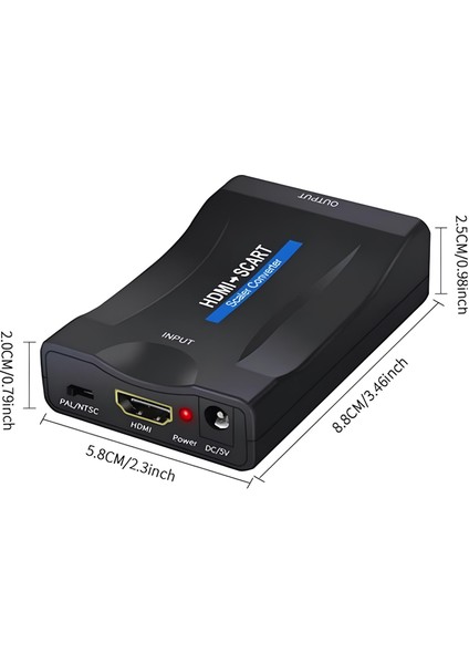 Hdmı To Scart Av Çevirici 4363P Dönüştürücü Skart Adaptor