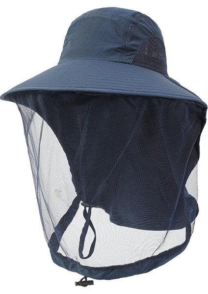 Arıcılık Ağ Şapka Naylon Örtü Şapka Yürüyüş Balıkçılık Açık Hava Aktiviteleri Için Lacivert (Yurt Dışından) fırsatları