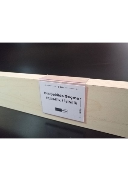 Pvc Şeffaf Etiketlik Isimlik Ahşap Raflar Dik Geçmeli ETIKETLIK18-20 mm Kalınlıklar Için Dik Takmalı Etiketlik Plastik Kart Koyma Cebi indirimleri