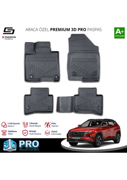 Hyundai Tucson 3D Pro Havuzlu Paspas 2021-2024 A+ Kalite