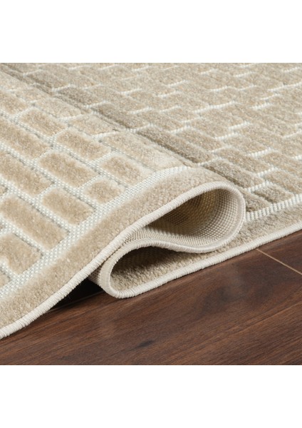 7/24 Sierra Leon Bej 80x300 cm Salon Mutfak Halısı Yolluk Kilim