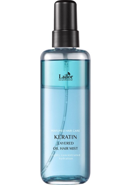 Keratin Içeren Isı Koruyucu Onarıcı Çift Fazlı Saç Spreyi Keratin Layered Oil Hair Mist