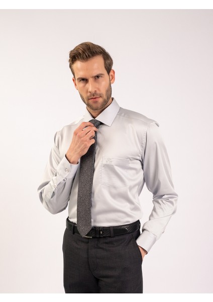 Erkek Büyük Beden Gömlek-Açık Gri fiyatları