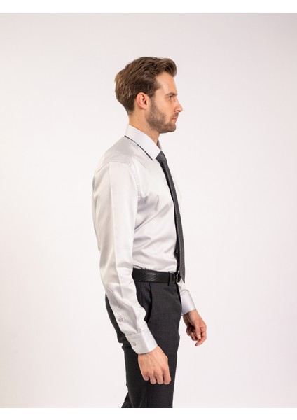 Erkek Büyük Beden Gömlek-Açık Gri modelleri