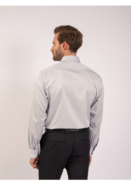 Erkek Büyük Beden Gömlek-Açık Gri fırsatları