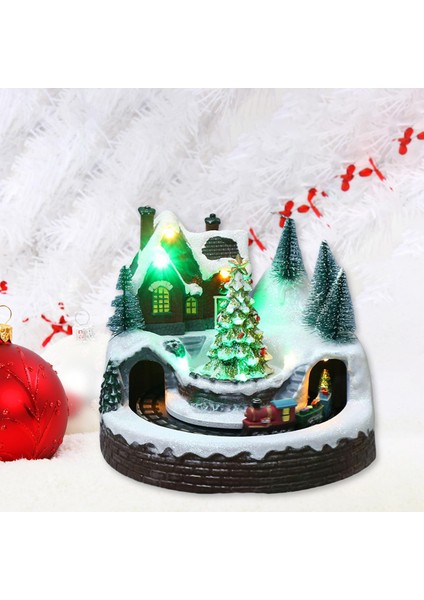 Led Noel Sahnesi Köy Evi Binası Minyatür Kar Kasabası Dönen Noel Ağacı (Yurt Dışından) indirimleri