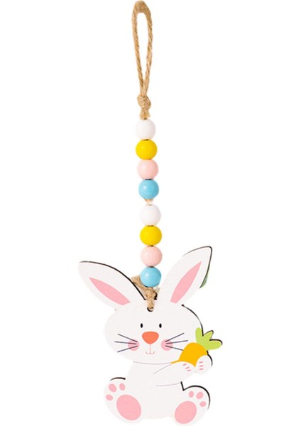 Ahşap Paskalya Süs Paskalya Dekor Paskalya Şömine Tavşanı Için Asılı Kolye (Yurt Dışından)