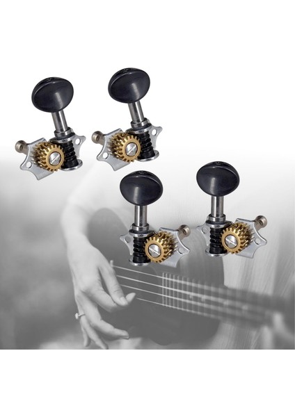 4 Adet Ukulele Ayar Mandalları Yüksüklü Vidalar Açık Içbükey Düğme Değiştirir (Yurt Dışından) modelleri