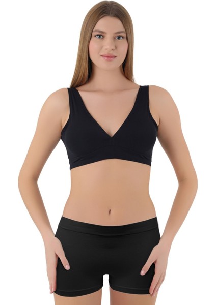 Mikro Fiber Kadın Kısa Boxer 1'li Özel Paket - Siyah, Beyaz, Ten | S/m, L/xl