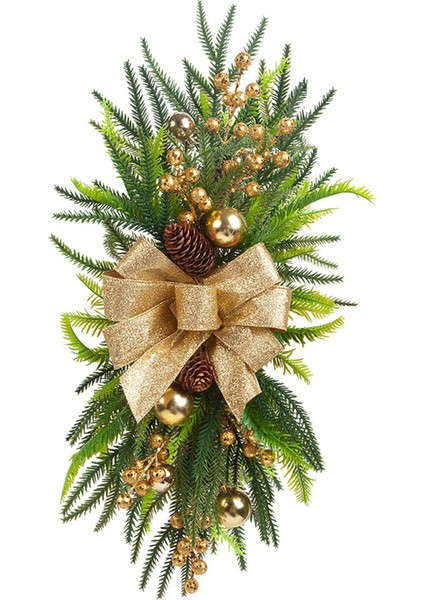 Noel Hediyesi Noel Merdiven Hediyesi Şömine Kapı Posta Kutusu Dekorasyonu Altın (Yurt Dışından)