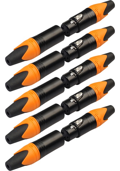 5 + 5 Dişi 3 Pin Xlr Lehim Tipi Mikrofon Hattı Fiş Örü - Turuncu (Yurt Dışından) modelleri