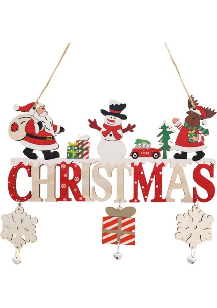 Ahşap Noel Asılı Kolye Duvar Verandası Zil Kapı Plakası Işareti Elk Santa Kardan Adam (Yurt Dışından) indirimleri