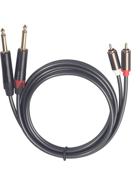 1,5M / 5Ft 2X6,35Mm 1/4 Inç Jak - 2 Rca Ofc Ses (Yurt Dışından) fırsatları