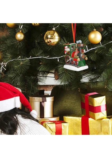 Noel Tren Kolye Noel Baba Heykelcik Süsleme Asılı (Yurt Dışından) modelleri