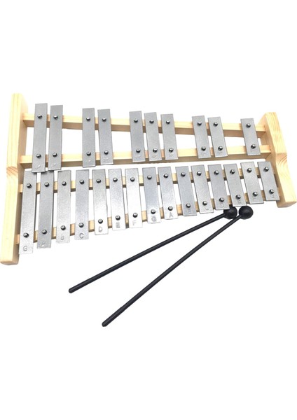 Çocuklar Şkinler Için Alüminyum Ksilofon Ahşap Çerçeve Kompakt 25 Glockenspiel (Yurt Dışından) fiyatları