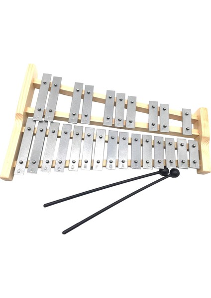 Çocuklar Şkinler Için Alüminyum Ksilofon Ahşap Çerçeve Kompakt 25 Glockenspiel (Yurt Dışından) indirimleri