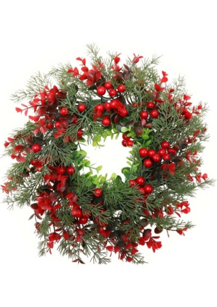 Kırmızı Meyveler Noel Çelengi Düğün Dış Ev Dekorasyonu Için Asılı Süsü (Yurt Dışından)