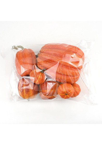 7X Sahte Balkabakları Modeli Gerçekçi Cadılar Bayramı Köpük Aksesuarları Cadılar Bayramı Ev Sonbahar Turuncu (Yurt Dışından) modelleri