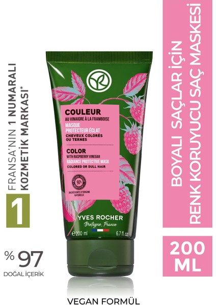 Boyalı Saçlar İçin (Couleur) Renk Koruyucu Saç Maskesi - Vegan-200 ml