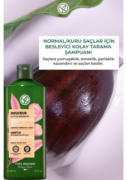 Normal/Kuru Saçlar İçin (Doucer) Besleyici Kolay Tarama Şampuanı - Sülfatsız & Tuzsuz & Vegan-300 ml