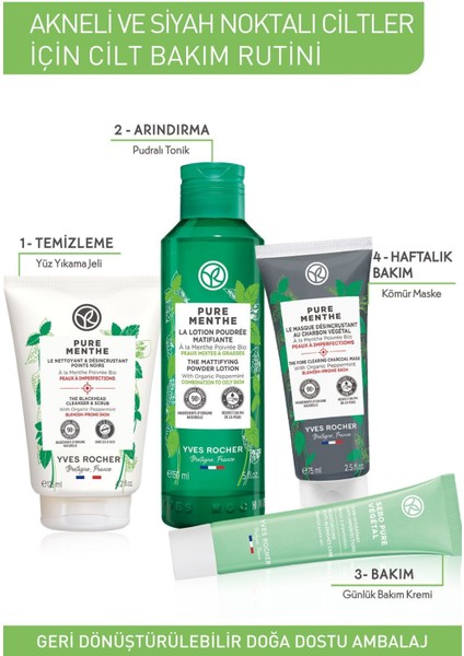 Akneye Eğilimli Ciltler Için Pure Menthe Peeling Etkili Prebiyotik Yüz Yıkama Jeli-125 Ml-44983