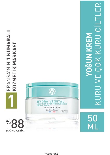 Çok Kuru Cilt, Aloe Vera&Üre&Shea, Yoğun Krem-Hydra Vegetal Bitkisel Nemlendirici Bakım-50ml