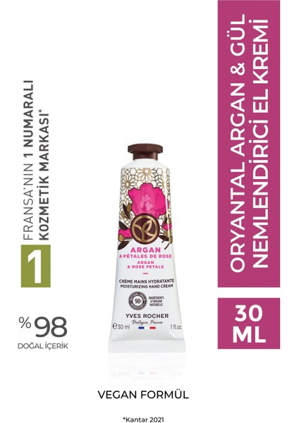 Nemlendirici El Kremi - Oryantal Argan Gül - 30ml-72426