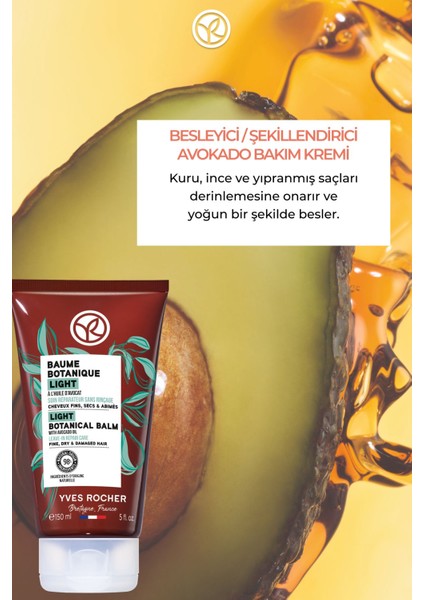 Avokado Bakım Kremi - Besleyici / Şekillendirici / Baume Botanique-150 ml-78112