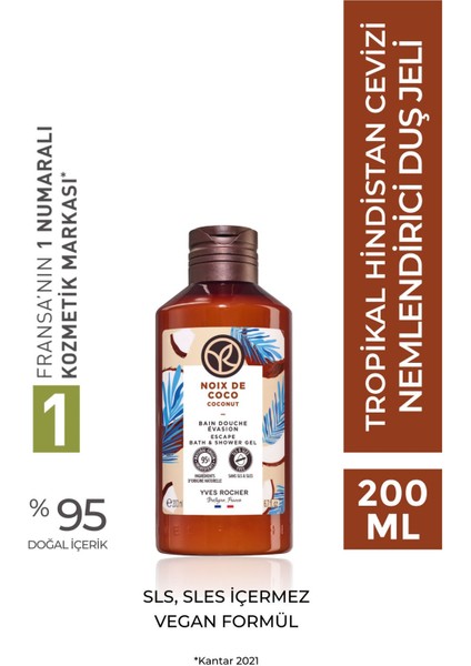 Nemlendirici Duş Jeli - Tropikal Hindistan Cevizi - 200ml-99261