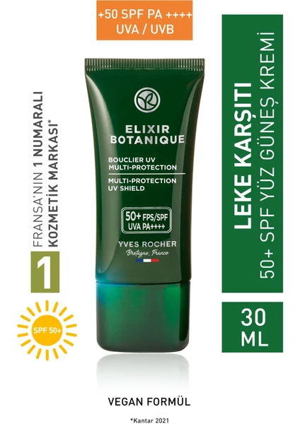 Yves Rocher Yaşlanma Karşıtı Bitkisel Antioksidan Bakım Elixir Botanique-vitamin E-50 Spf Yüz Kremi-30 ml