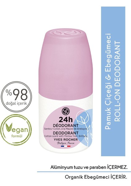 Roll-on Deodorant - Pamuk Çiçeği & Ebegümeci-50 ml