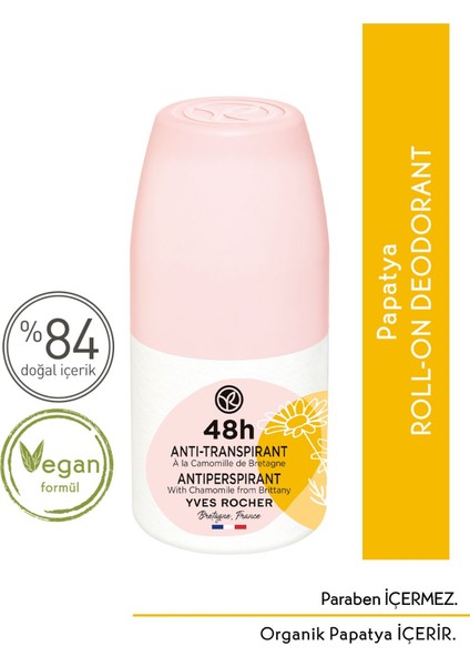 Roll-on Antiperspirant Deodorant - Papatya-50 ml